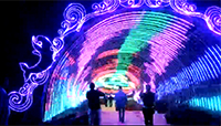 LED燈光節(jié)彩燈：夢幻時光通道彩燈，時空隧道彩燈